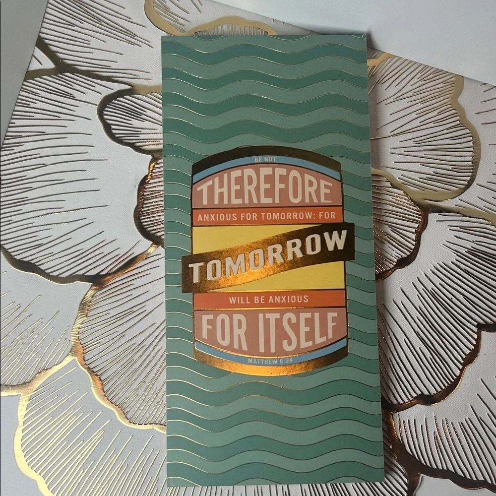 Inspirational Green and Gold Notebook